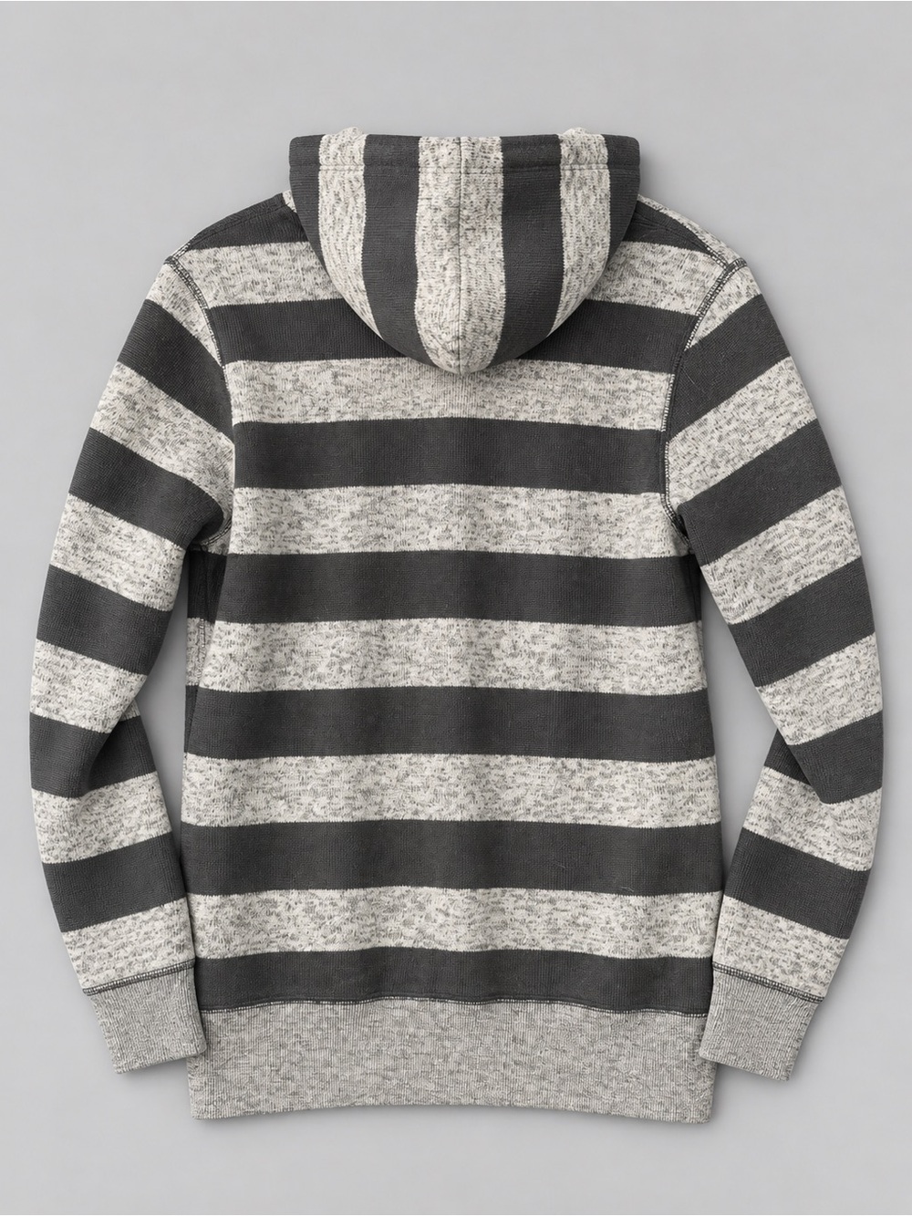 Vintage Y2K Billabong Grey Striped Full Zip Hoodie Pink Stitching - Picture 2 of 4